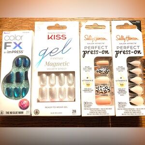 Kiss Gel Fantasy Magnetic and Press-on Nails (Package of 4)